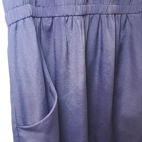 LUSH RUFFLE RACERBACK DRESS W/ POCKETS. GRAY/SMALL - Picture 2 of 7